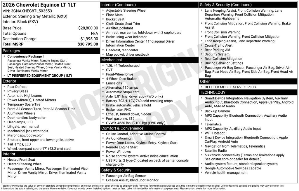 New 2026 Chevrolet Equinox LT FWD image 37