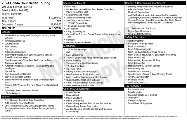 Certified 2024 Honda Civic Touring image 31
