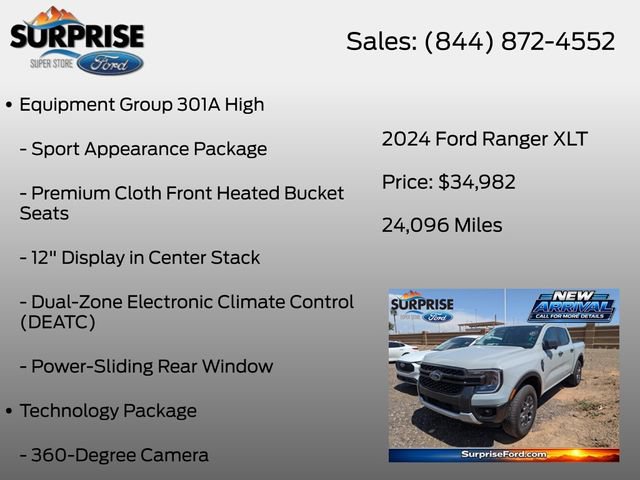 Used 2024 Ford Ranger XLT w/ Technology Package AWD/4WD image 7