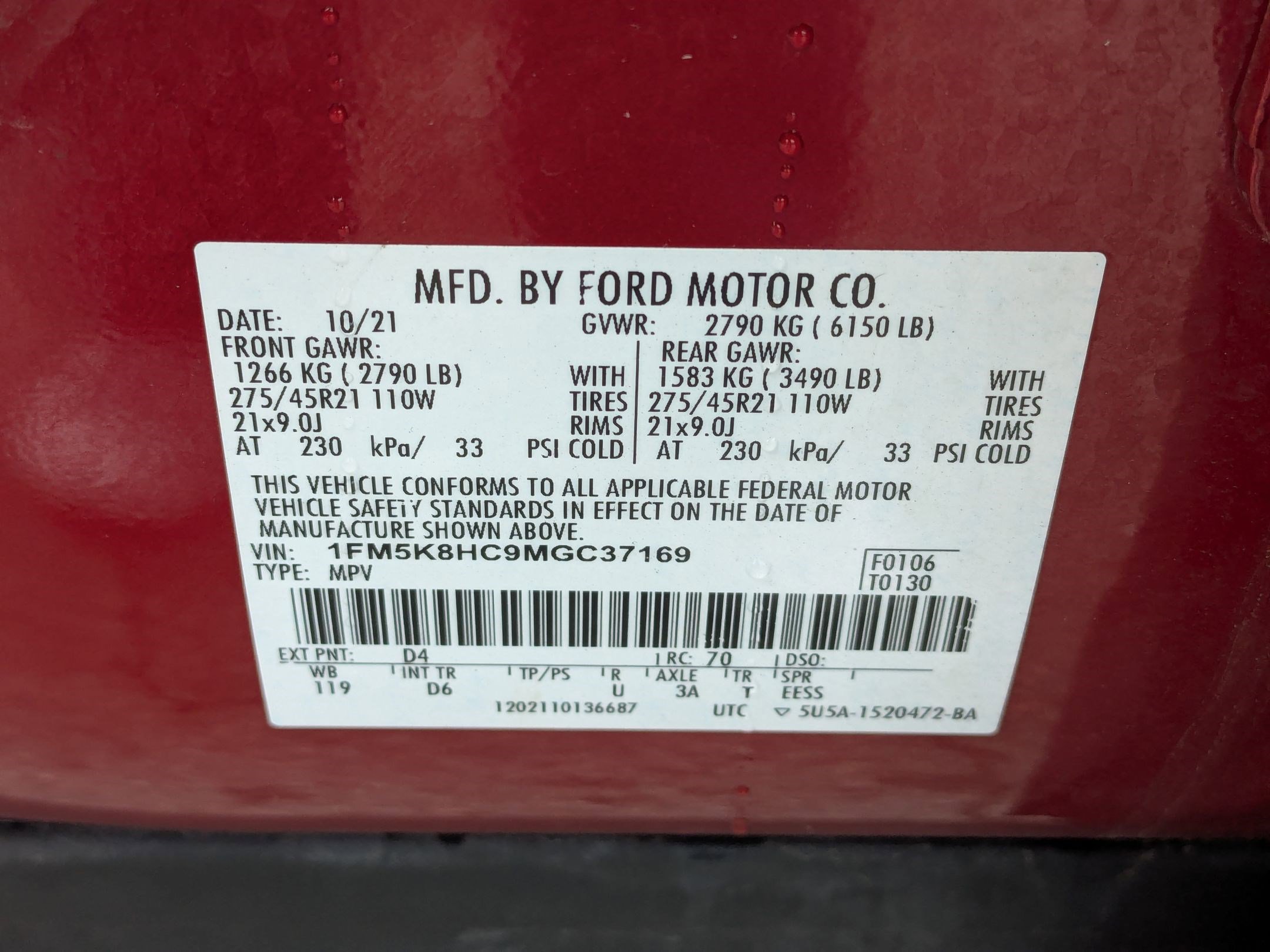 Used 2021 Ford Explorer Platinum w/ Equipment Group 601A image 34