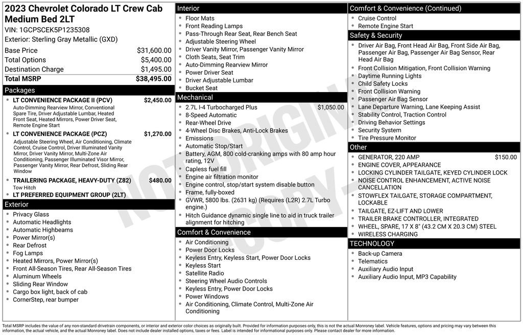 Used 2023 Chevrolet Colorado LT w/ LT Convenience Package II RWD image 14