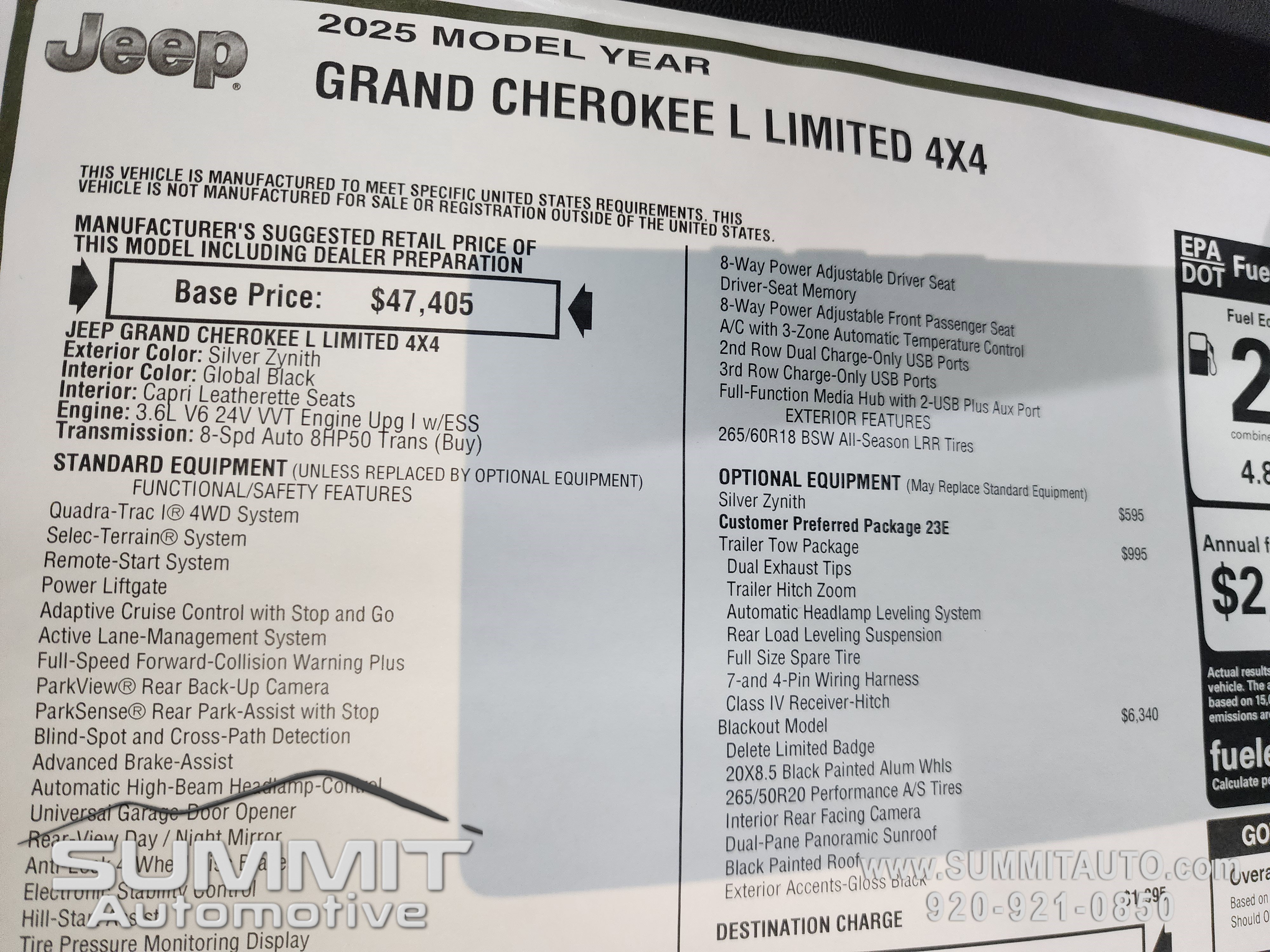 New 2025 Jeep Grand Cherokee L Limited w/ Trailer Tow Package image 35