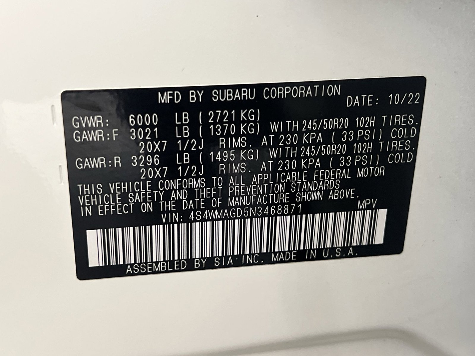 Used 2022 Subaru Ascent Onyx Edition image 34