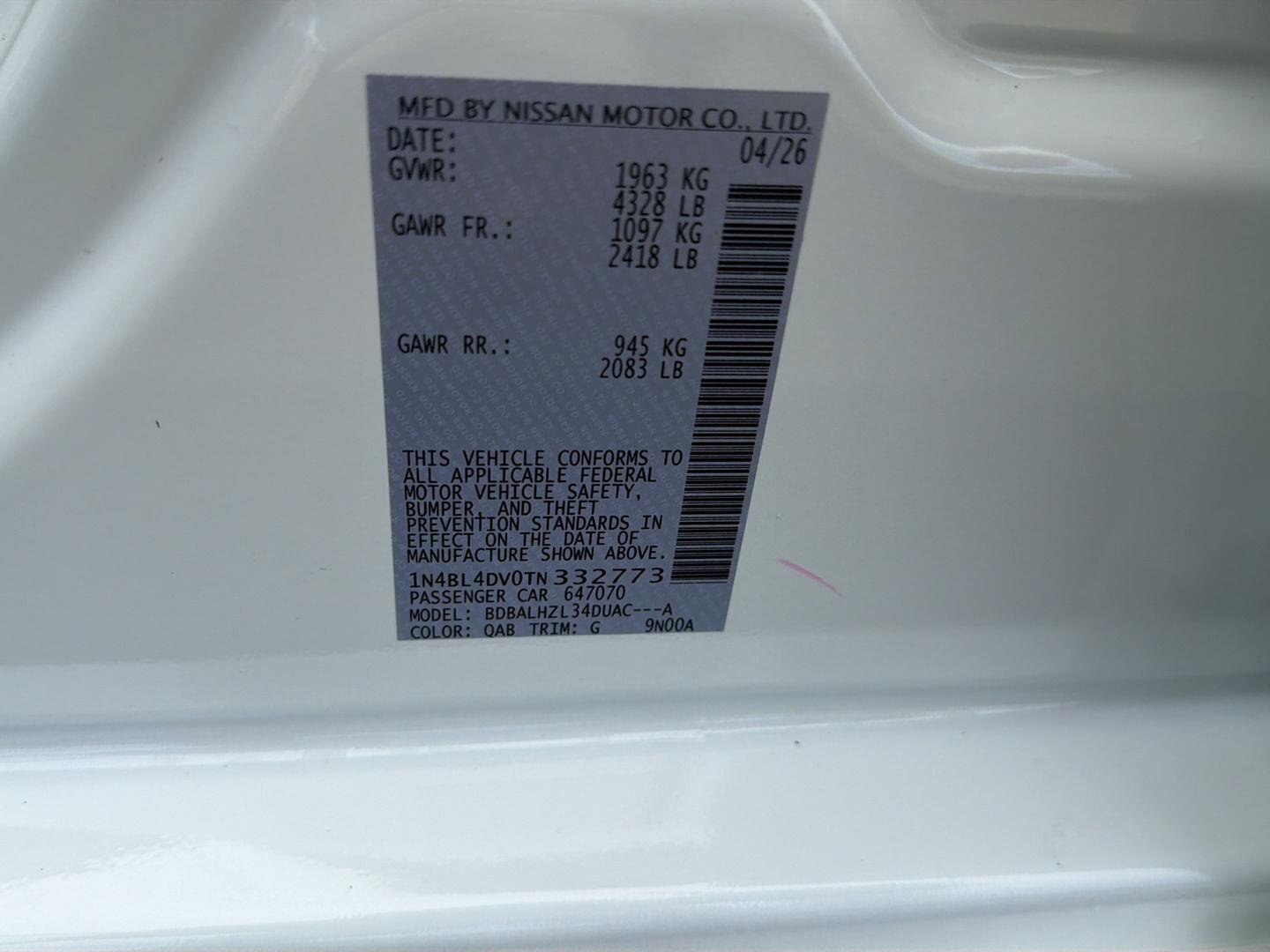 New 2026 Nissan Altima 2.5 SV w/ SV Special Edition Package FWD image 35