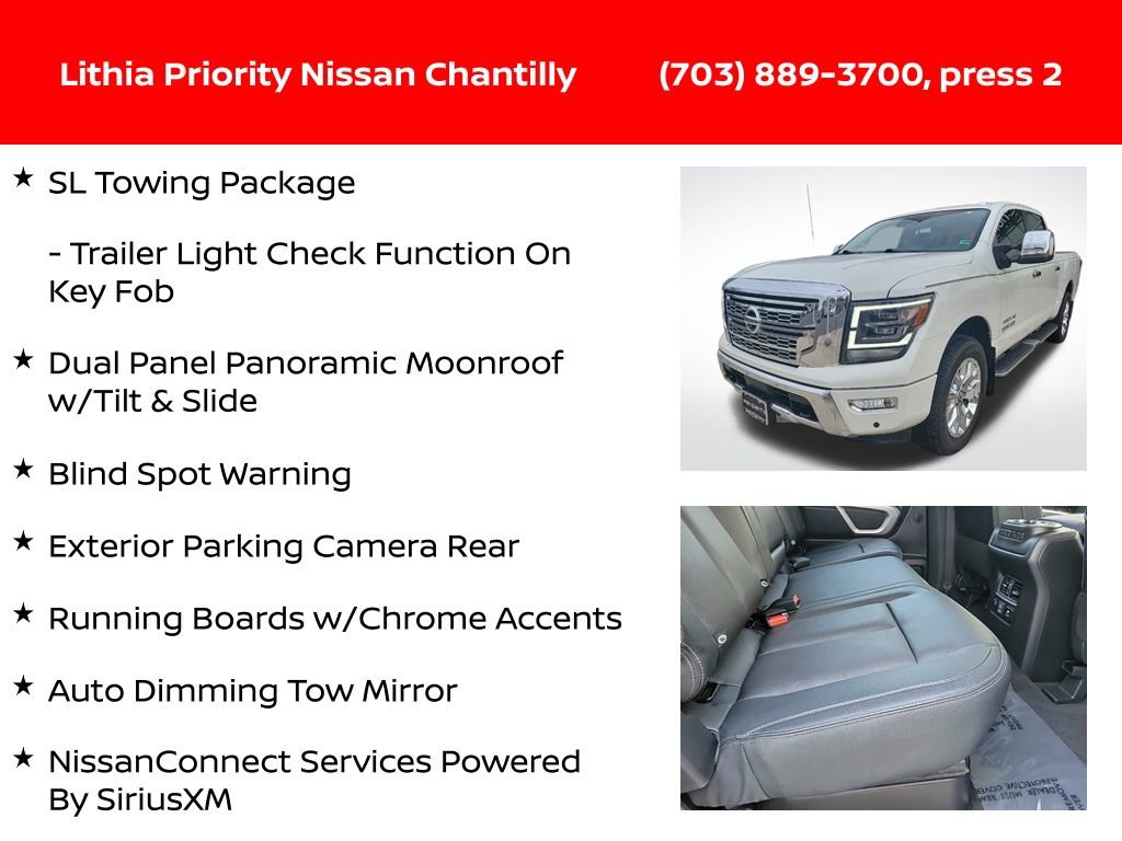 Certified 2021 Nissan Titan SL w/ Moonroof Package image 18
