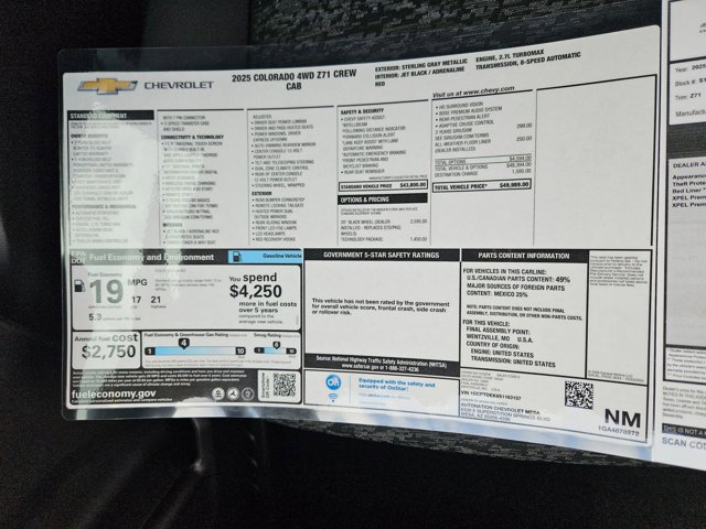 New 2025 Chevrolet Colorado Z71 w/ Technology Package image 18