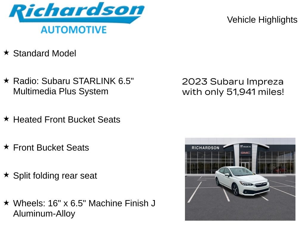 Used 2023 Subaru Impreza 2.0i Premium AWD/4WD image 10