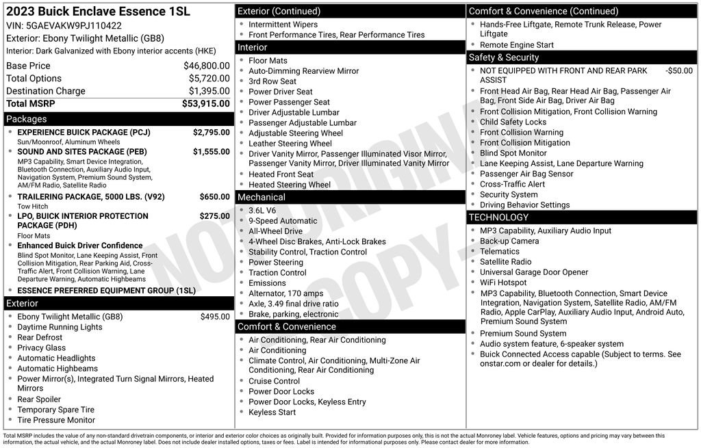 Used 2023 Buick Enclave Essence w/ Experience Buick Package image 3