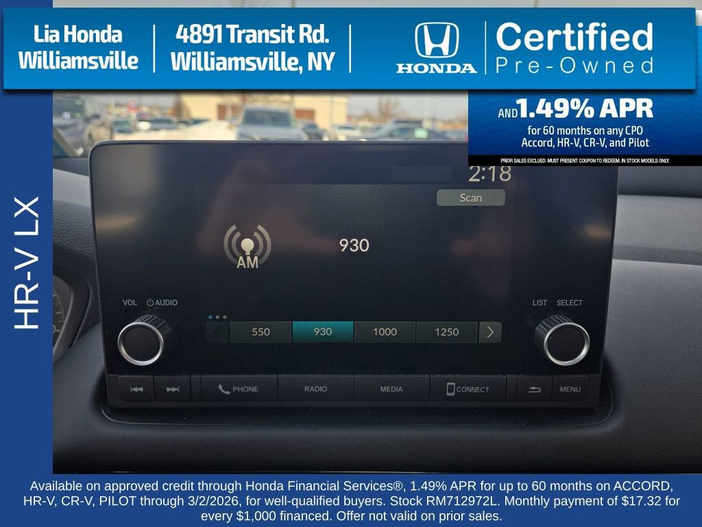 Certified 2024 Honda HR-V LX image 18