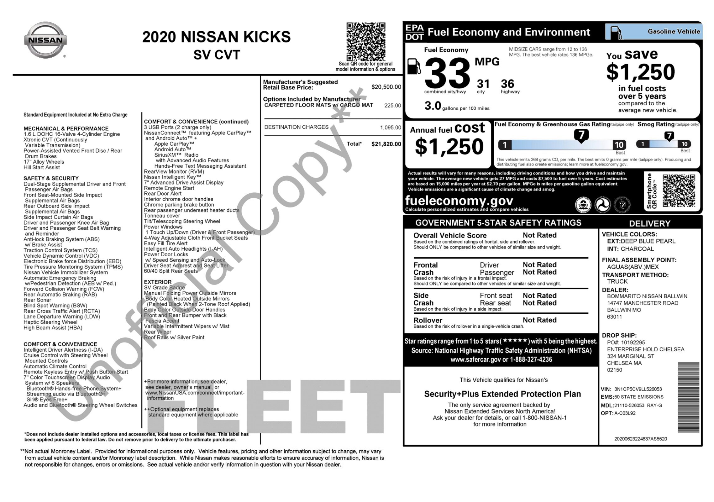 Used 2020 Nissan Kicks SV FWD image 3