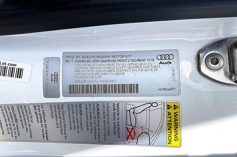 Used 2012 Audi TT 2.0T Premium Plus AWD/4WD image 16