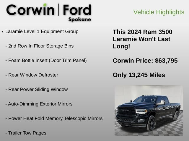 Used 2024 RAM 3500 Laramie w/ Night Edition AWD/4WD image 6