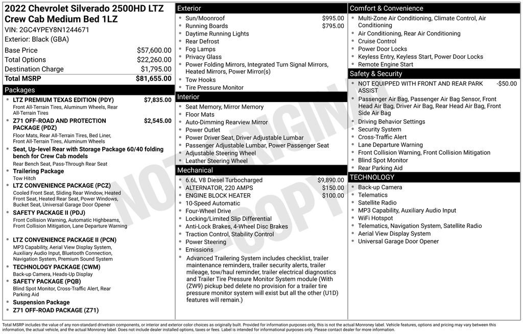 Used 2022 Chevrolet Silverado 2500 LTZ w/ LTZ Premium Texas Edition AWD/4WD image 7