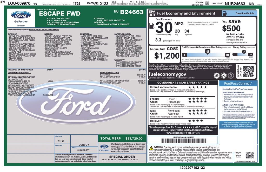 Used 2022 Ford Escape SEL FWD image 41