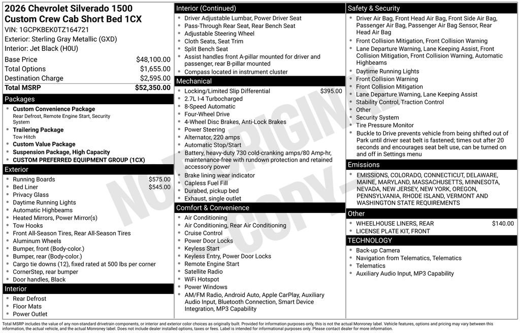 New 2026 Chevrolet Silverado 1500 Custom image 22