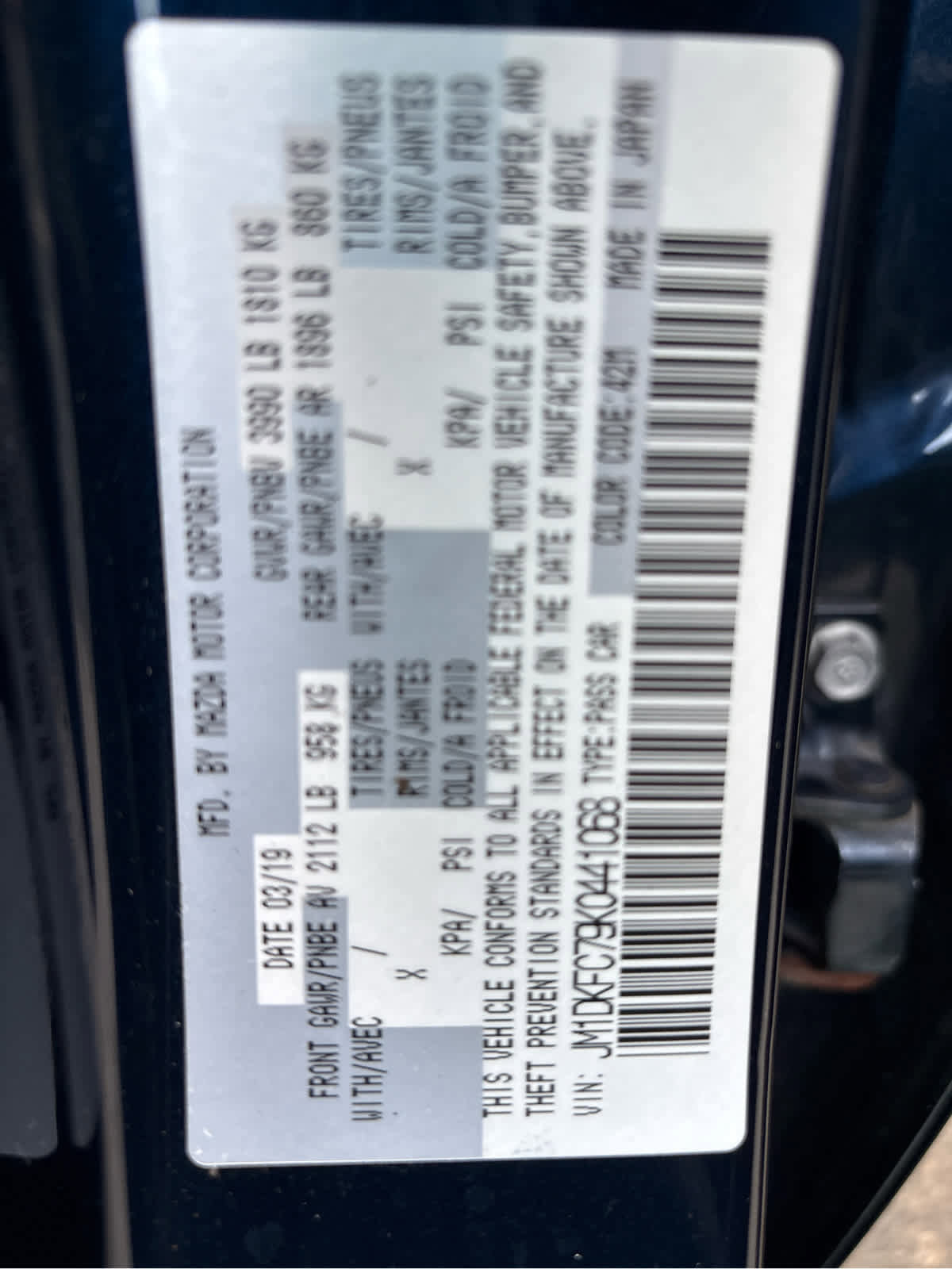 Used 2019 MAZDA CX-3 Touring w/ Preferred Equipment Package image 14