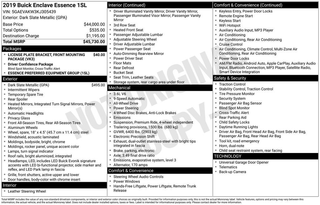 Used 2019 Buick Enclave Essence image 40