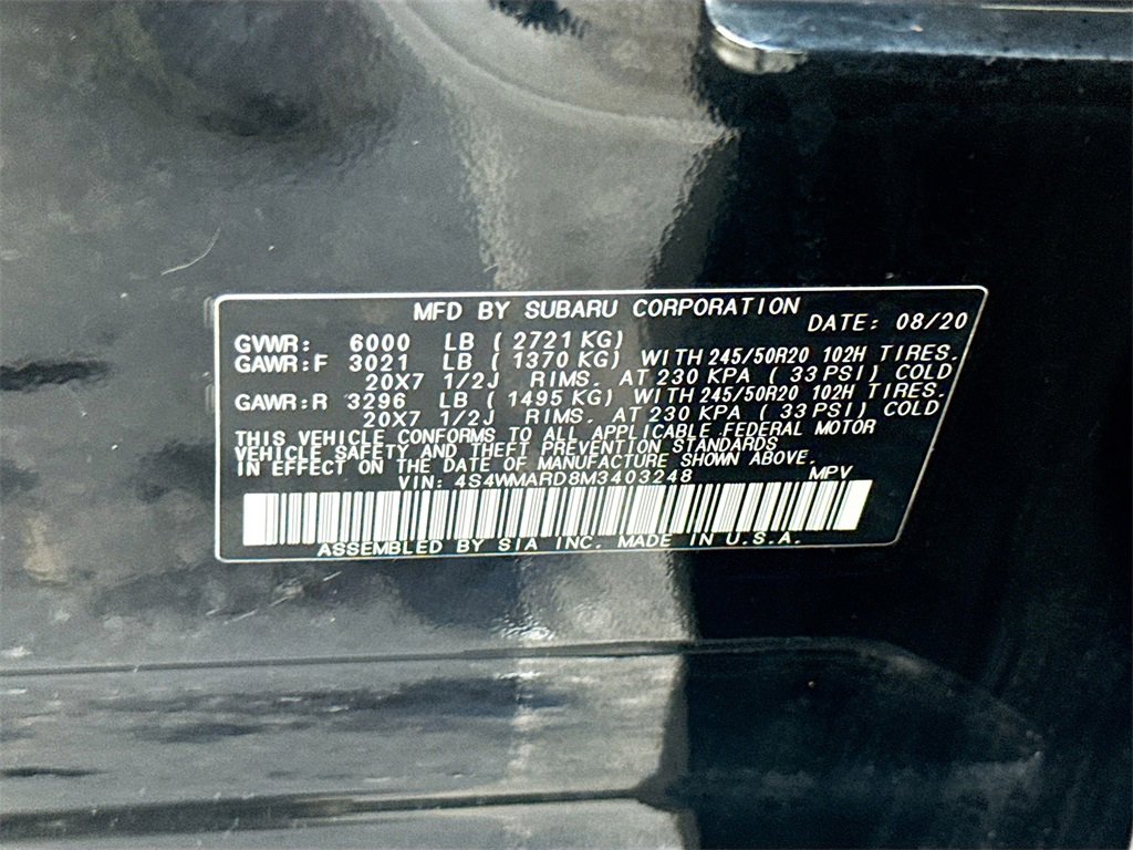 Used 2021 Subaru Ascent Touring w/ Popular Package #2A image 36