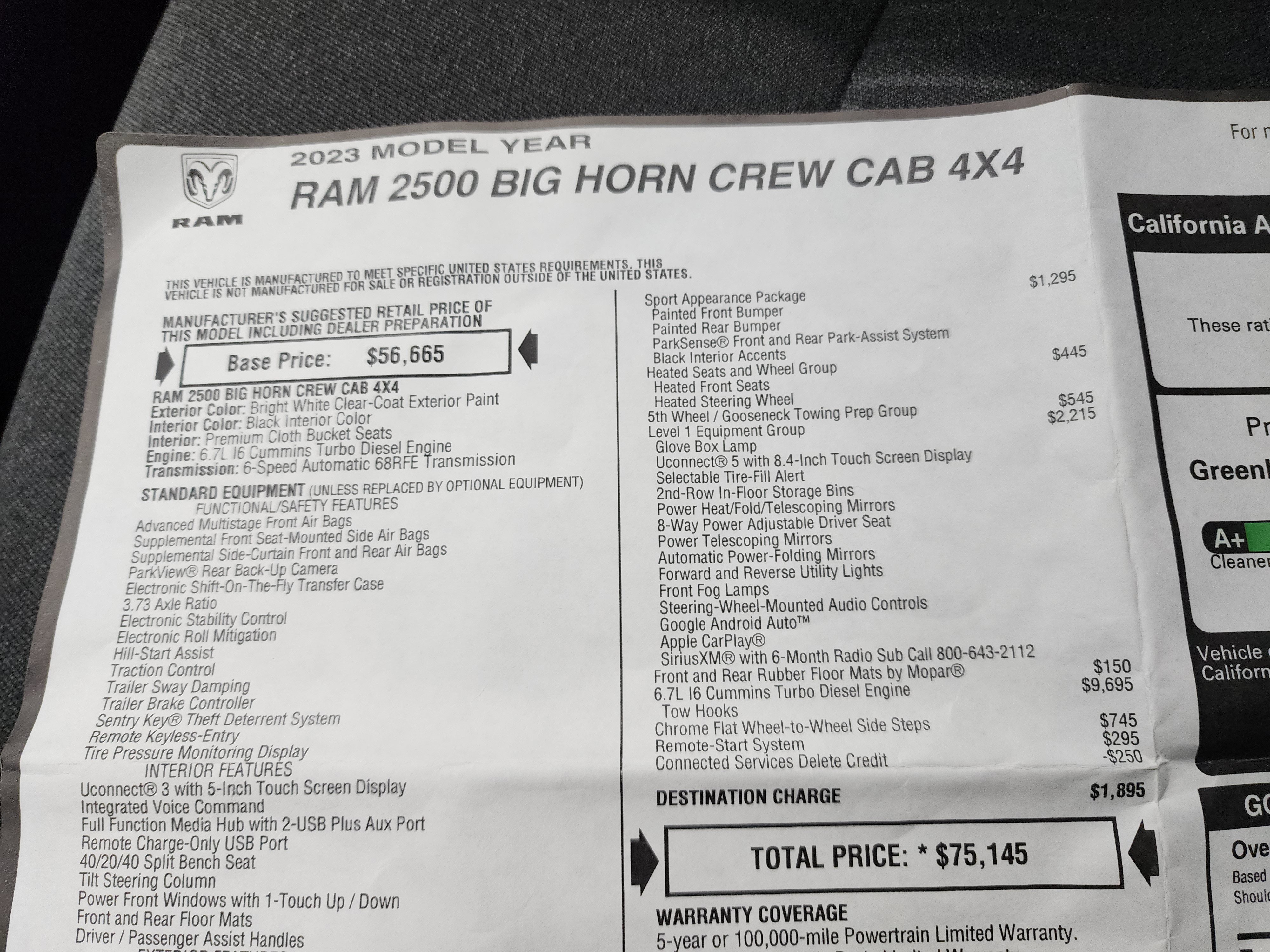 Used 2023 RAM 2500 Big Horn w/ Level 1 Equipment Group image 44