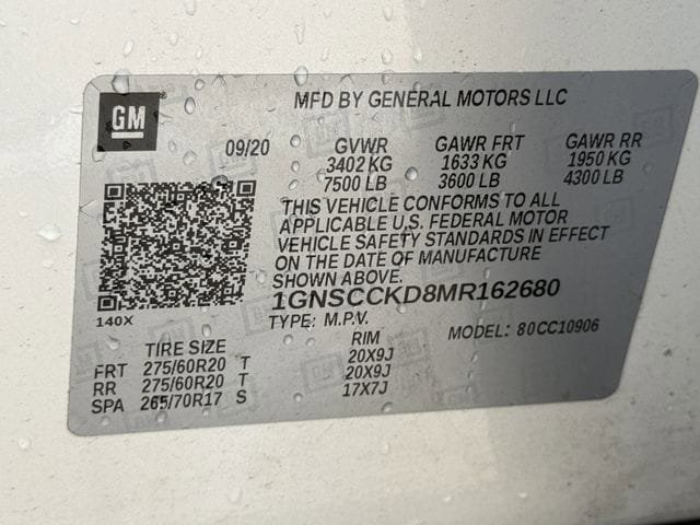Used 2021 Chevrolet Suburban LT w/ LT Signature Package RWD image 32