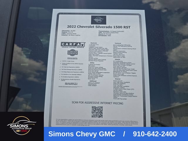 Used 2022 Chevrolet Silverado 1500 RST w/ RST All Star Premium Package AWD/4WD image 30