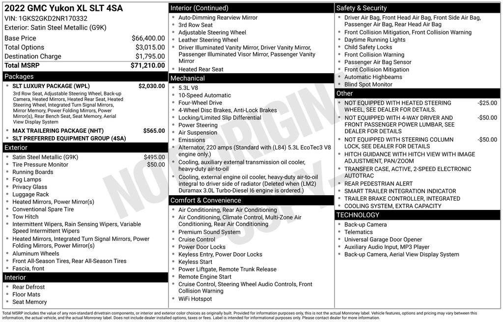 Used 2022 GMC Yukon XL SLT w/ SLT Luxury Package AWD/4WD video 2