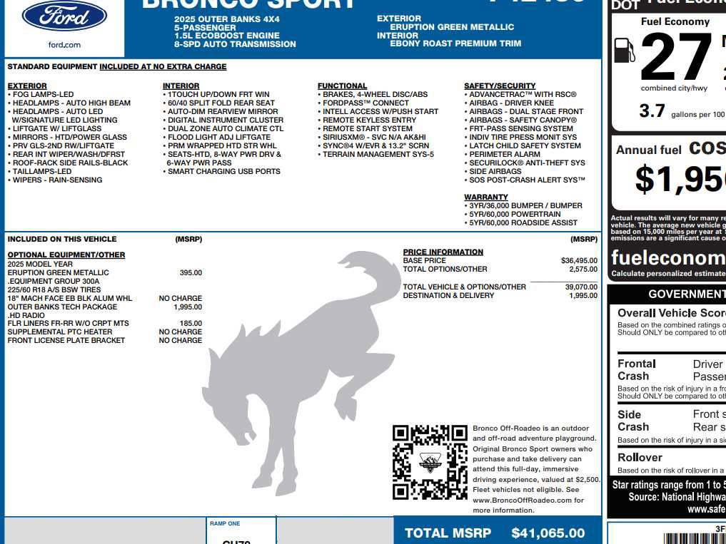 New 2025 Ford Bronco Sport Outer Banks w/ Outer Banks Tech Package+ image 2