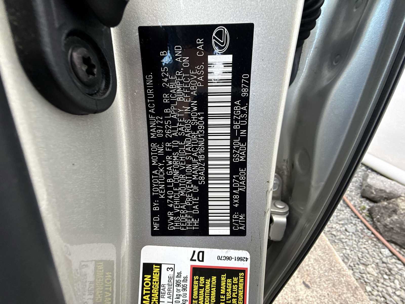 Used 2022 Lexus ES 350 w/ Premium Package FWD image 27