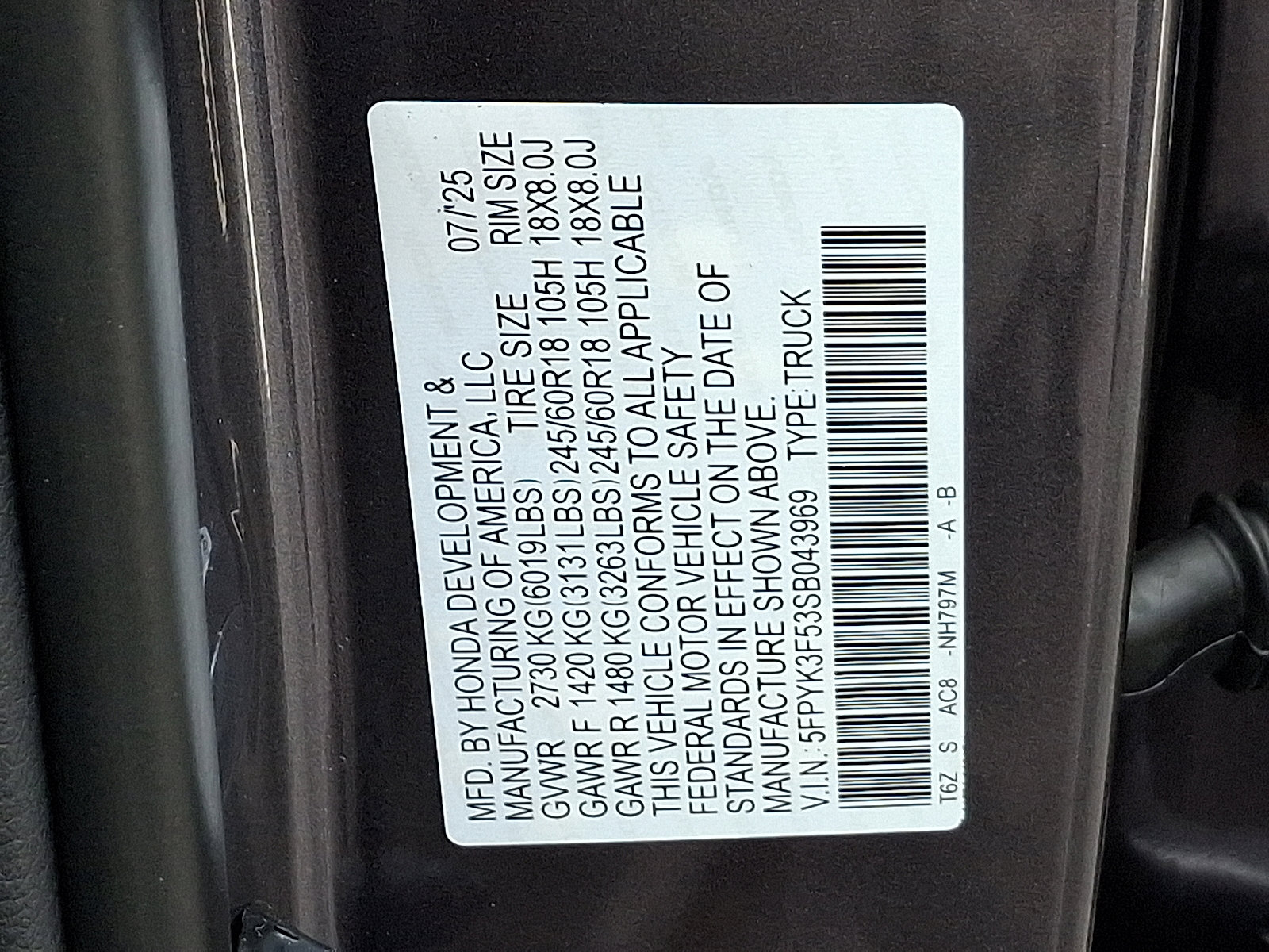 New 2025 Honda Ridgeline RTL image 10