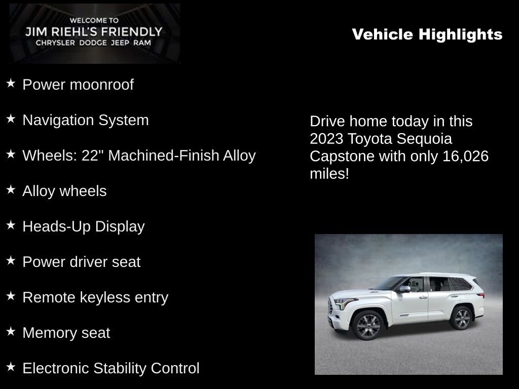 Used 2023 Toyota Sequoia Capstone image 5