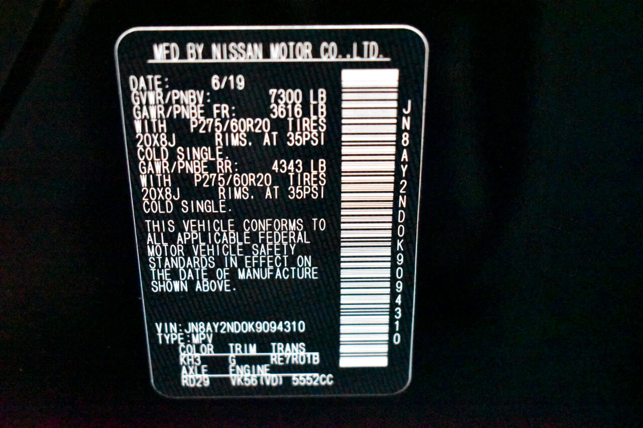 Used 2019 Nissan Armada Platinum w/ Cargo Package image 54