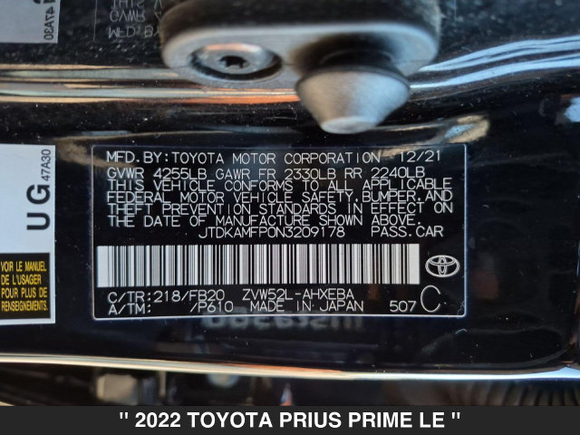 Used 2022 Toyota Prius Prime LE FWD image 40