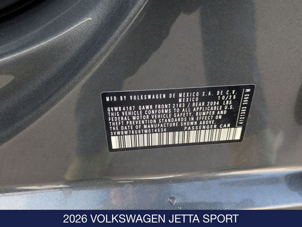 New 2026 Volkswagen Jetta Sport FWD image 39