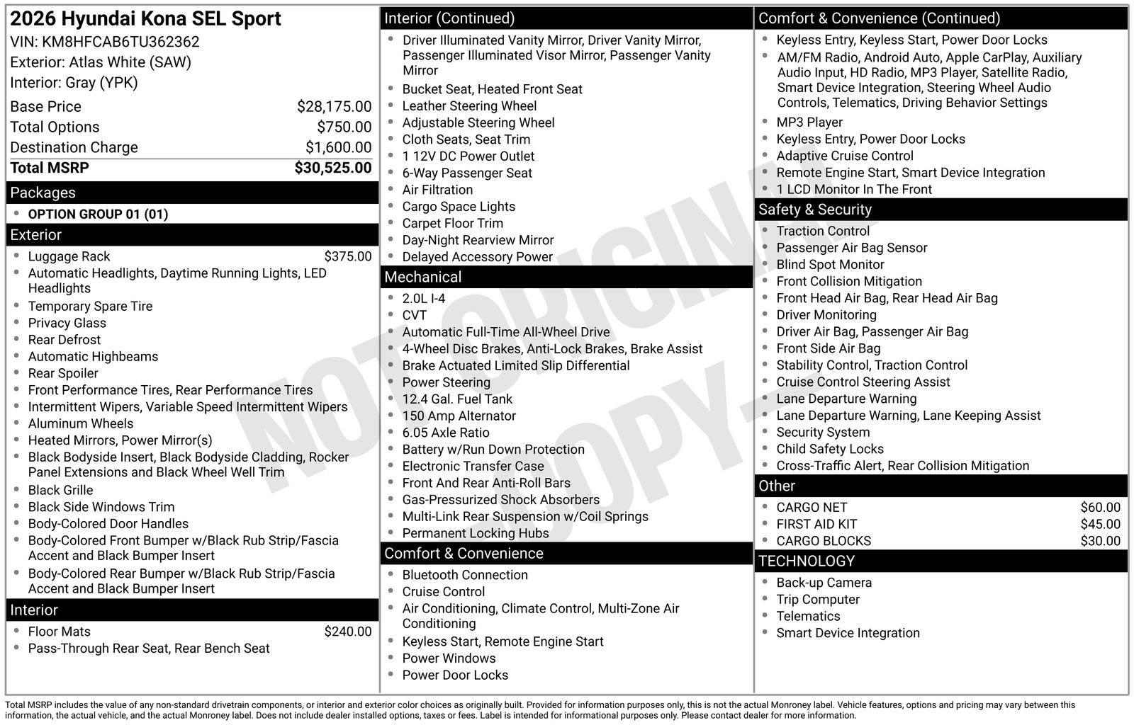 New 2026 Hyundai Kona SEL Sport AWD/4WD image 21