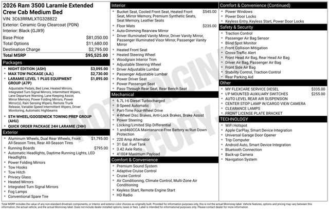 New 2026 RAM 3500 Laramie w/ Night Edition AWD/4WD image 59
