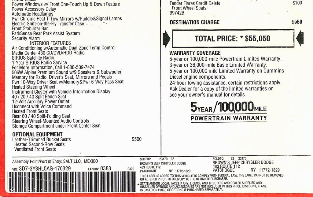 Used 2010 Dodge Ram 3500 Truck Laramie w/ HD Snow Plow Prep Group image 5