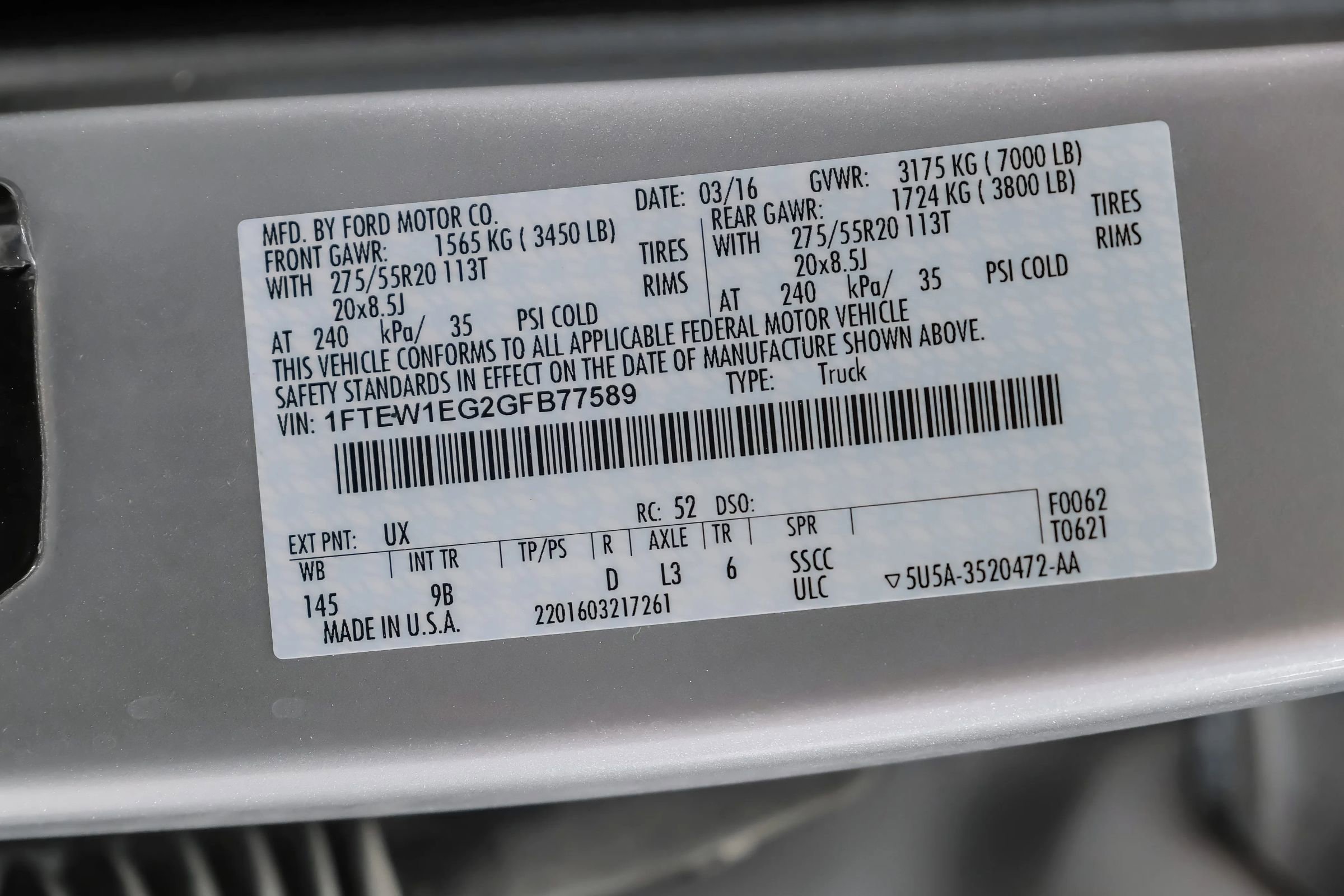 Used 2016 Ford F150 Platinum w/ Equipment Group 701A Luxury AWD/4WD image 67