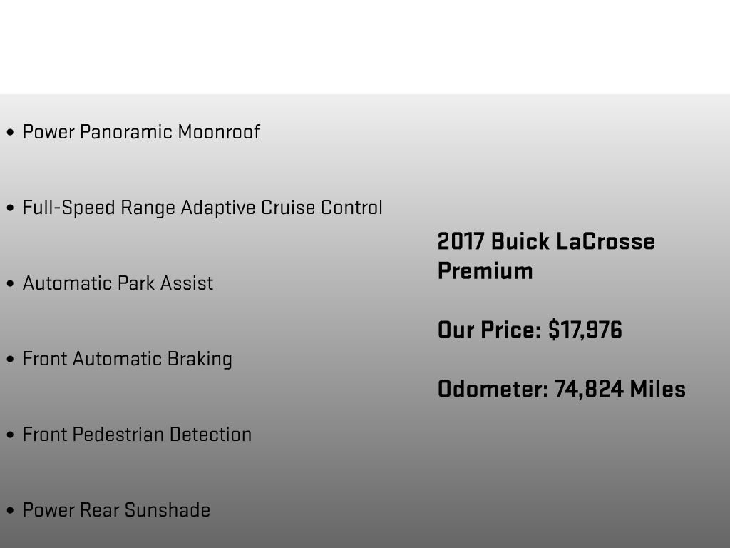Used 2017 Buick LaCrosse Premium w/ Driver Confidence Package #2 AWD/4WD image 24