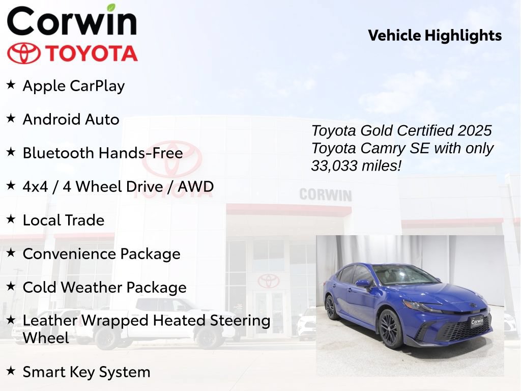Certified 2025 Toyota Camry SE w/ Convenience Package AWD/4WD image 9