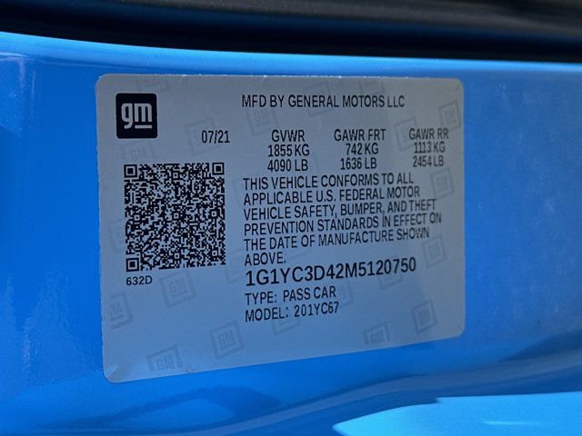 Used 2021 Chevrolet Corvette Stingray Premium Conv w/ Battery Protection Package image 28