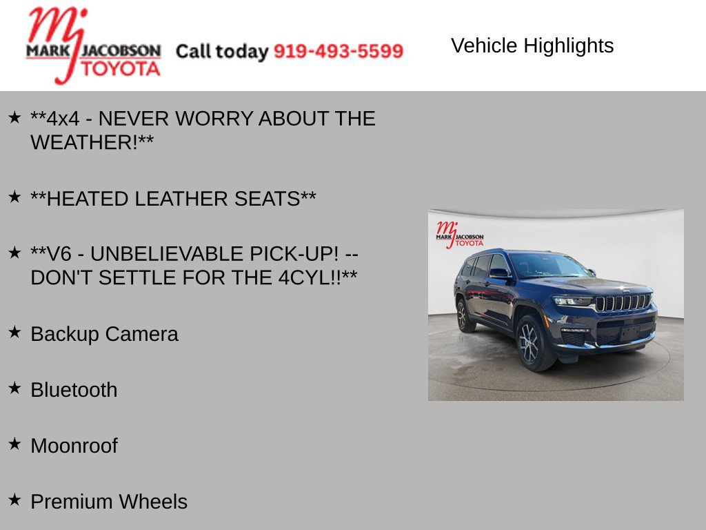Used 2024 Jeep Grand Cherokee L Limited w/ Trailer Tow Package AWD/4WD image 7