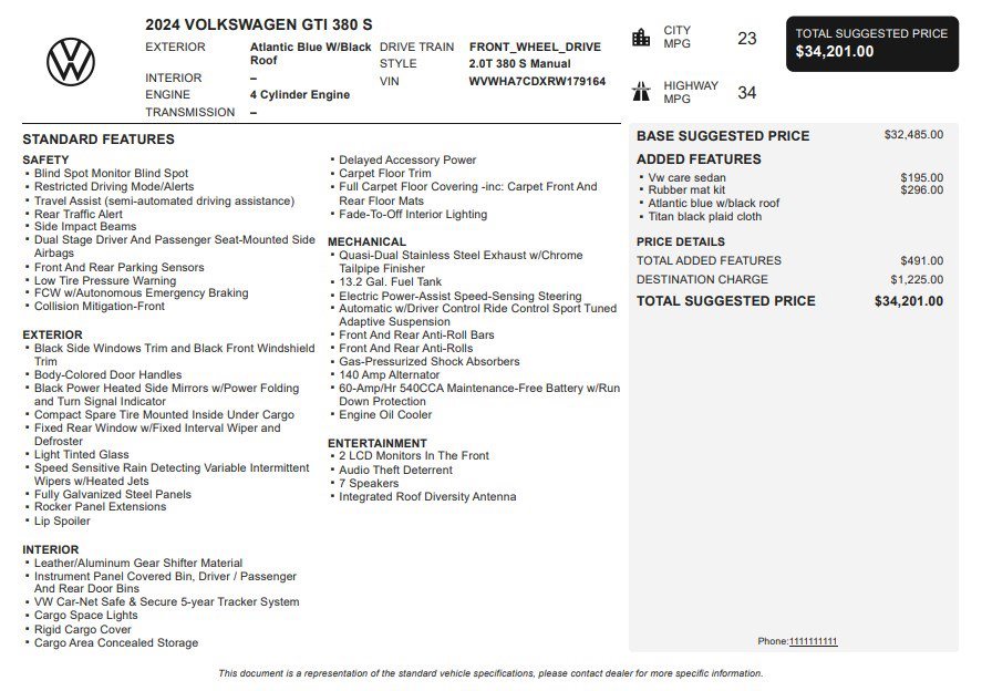 Used 2024 Volkswagen GTI S image 34