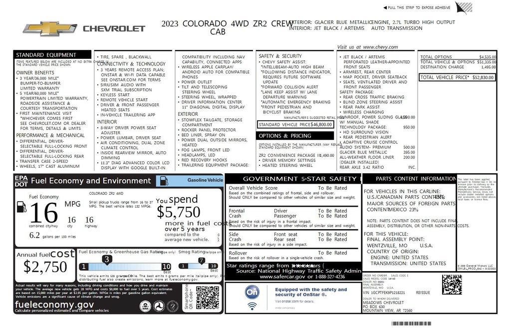 Used 2023 Chevrolet Colorado ZR2 w/ ZR2 Convenience Package III AWD/4WD image 43