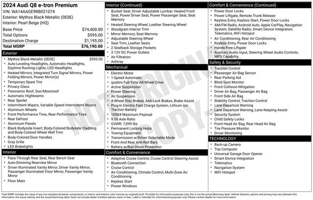 Used 2024 Audi Q8 e-tron Premium image 34