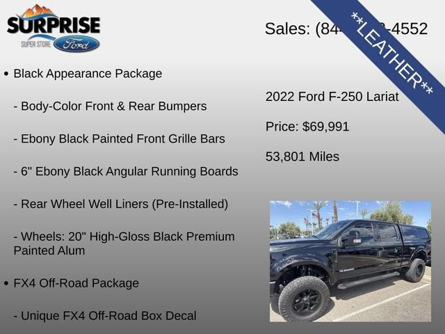 Used 2022 Ford F250 Lariat w/ Black Appearance Package AWD/4WD image 7