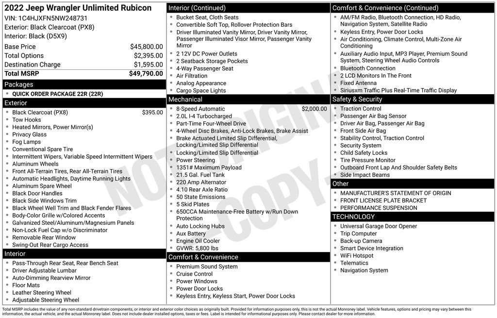 Used 2022 Jeep Wrangler Unlimited Rubicon image 3