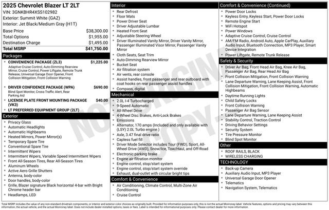 Used 2025 Chevrolet Blazer LT w/ Convenience Package image 6