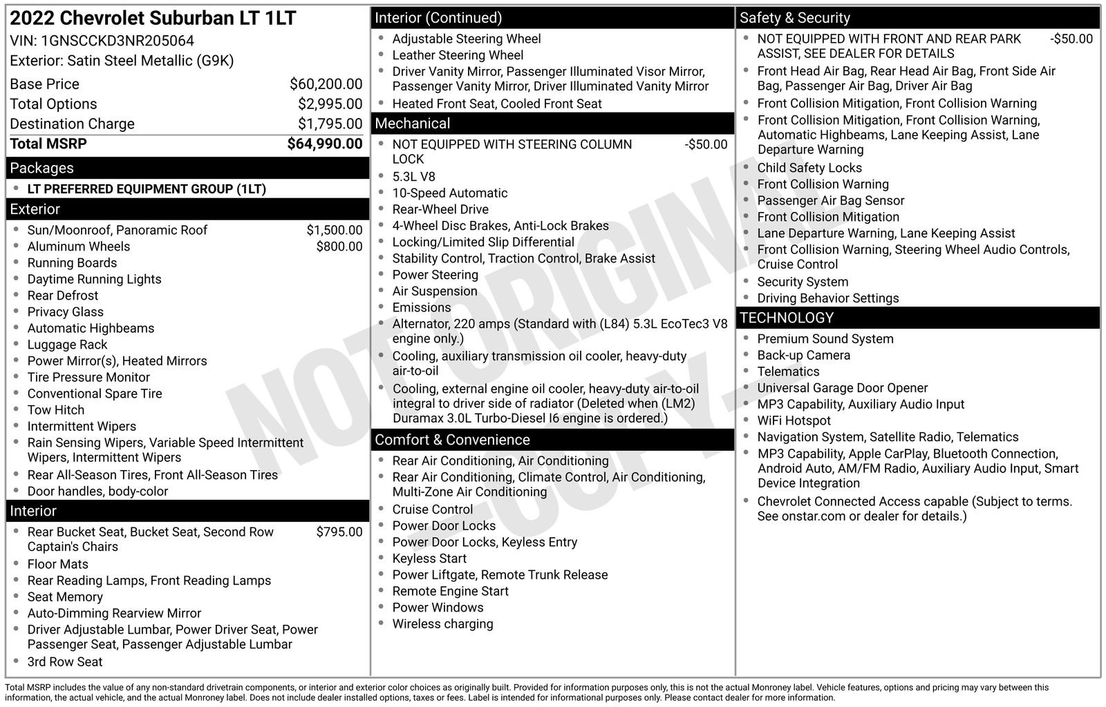 Used 2022 Chevrolet Suburban LT RWD image 39