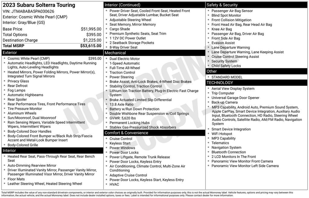 Certified 2023 Subaru Solterra AWD image 8