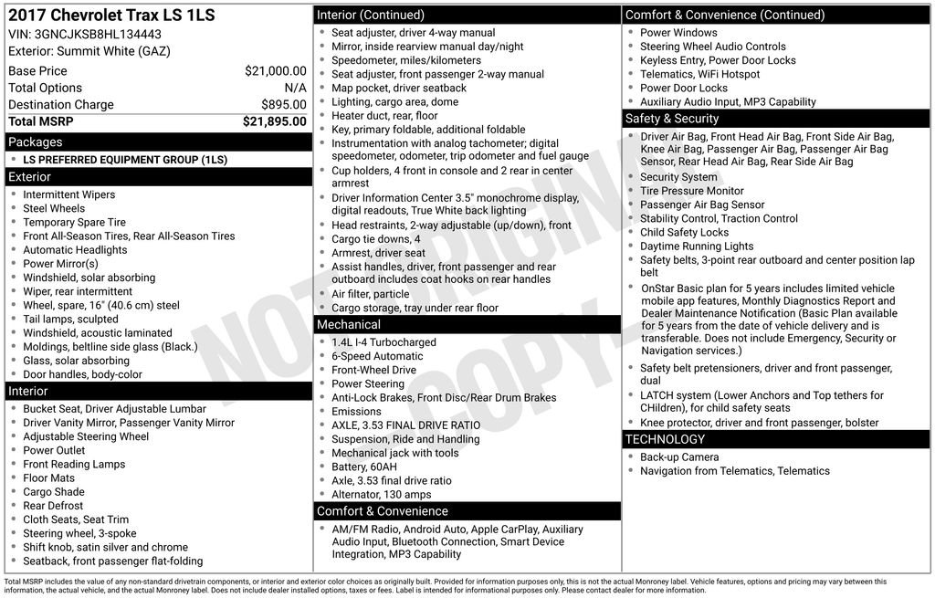 Used 2017 Chevrolet Trax LS FWD image 6